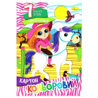 Набір кольорового картону А4 АП-1101-6, 7 аркушів 230 г/м2