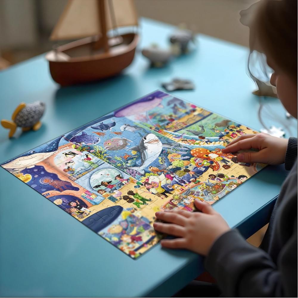 Дитячий віммельпазл "Музей Океанаріум" DoDo Toys 300641, 150 елементів