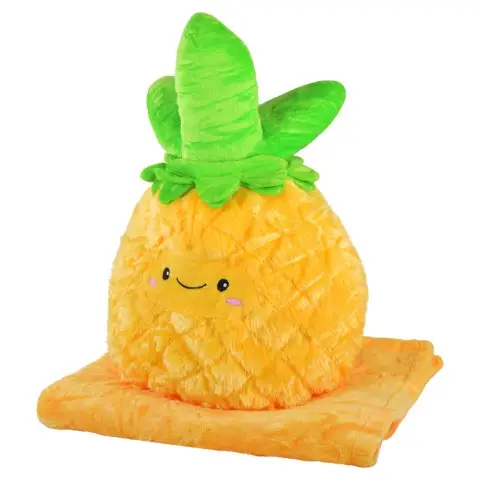 М'яка іграшка+плед MP02 Ананас 45 см, плед 80*120 см