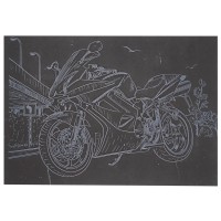 Гравюра А5 "Мотоцикл-3" ГрА5с-26 економ варіант у пакеті 21 х 14,8 см