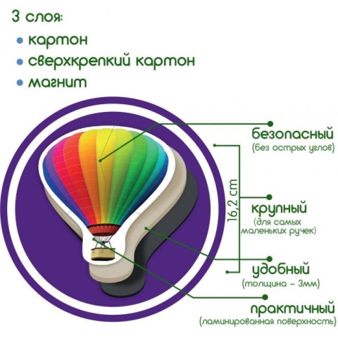 Набір магнітних пазлів Magdum "Baby puzzle" ML4031-62 EN