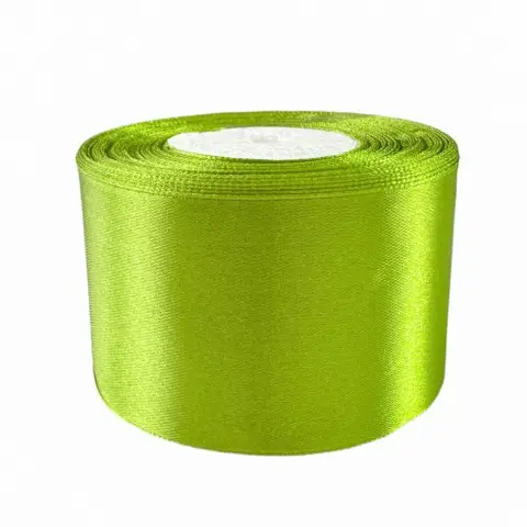 Атласна стрічка для рукоділля АБ-331, 2,5 см x 23 м, Фісташковий