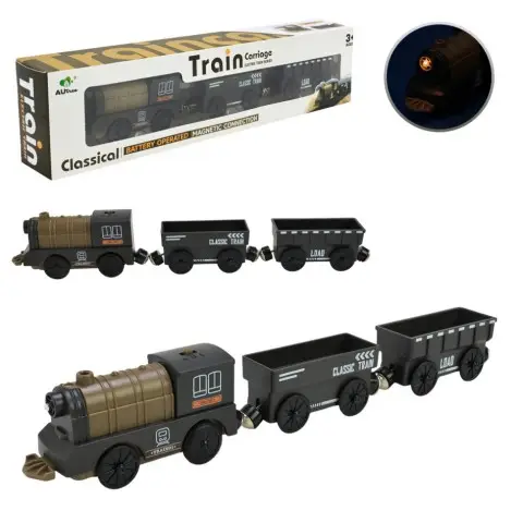 Дитячий ігровий потяг AUtree AU8880, 2 магнітні вагони, на батарейках