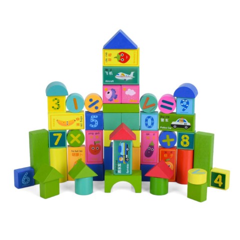 Дитяча дерев'яна іграшка "Городок №1" Limo Toy MD 0938-1, 24 блоки