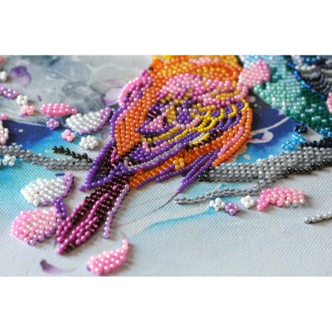 Набір для вишивання бісером "Нерозлучні" AB-639 на натуральному холсті