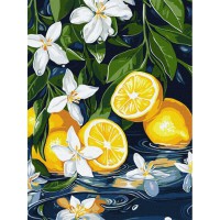 Картина за номерами "Лимон у розрізі" ©art_selena_ua KHO5733, 30х40 см