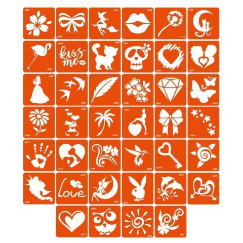 Набір для біо-тату "Popular mix #2 - гліттер" popular-mix-2-glitter