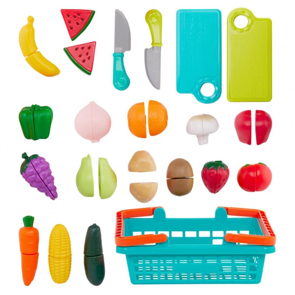 Ігровий набір "Овочі-Фрукти на липучках" Battat Lite BT4743Z, 37 предметів