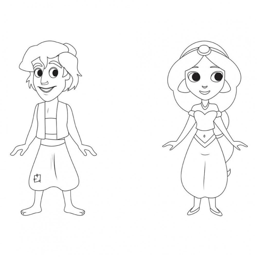 Розмальовка "Гра з кольором. Аладдін" 1426003 Disney Маля, 12 сторінок