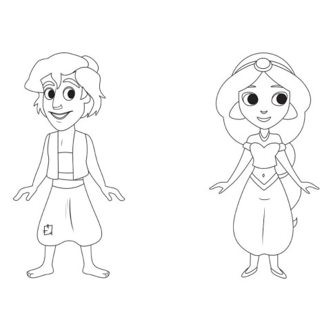 Розмальовка "Гра з кольором. Аладдін" 1426003 Disney Маля, 12 сторінок