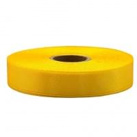 Атласна стрічка для рукоділля АБ-140, 0,6 см x 23 м, теплий жовтий