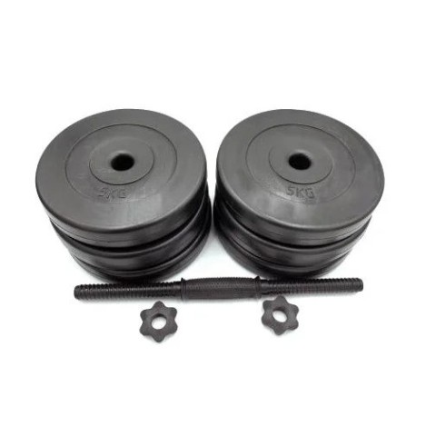 Гантель складальна композитна в пластиковій оболонці Rock pro 30,5 кг NE-PL-G-030