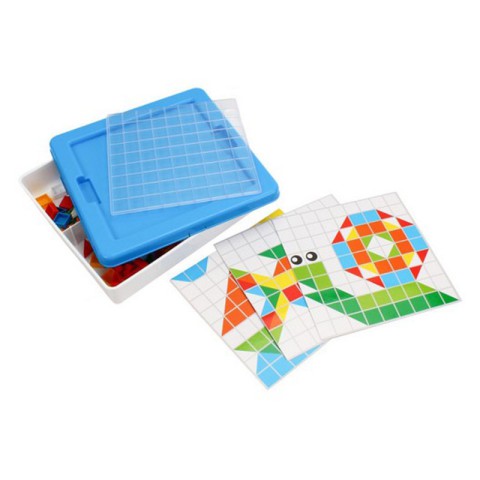 Дитячий розвиваючий набір "Мозаїка" 2215TXK 125 фішок, 6 шаблонів