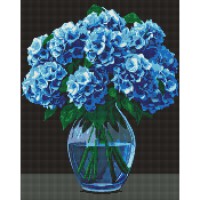 Алмазна мозаїка "Букет гортензій" AMO8001 з АВ стразами 40х50 см
