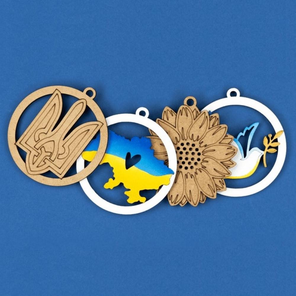 Дитячий набір заготовок "З Україною в серці" UKR-LOVE 7,5х8 см