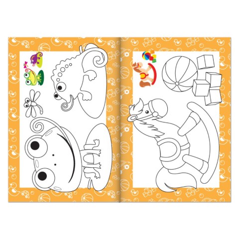 Книжка розмальовка "Картинки для малят" РМ-48-39 с цветными подсказками