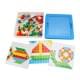 Дитячий розвиваючий набір "Мозаїка" 2215TXK 125 фішок, 6 шаблонів