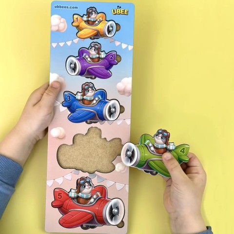 Дерев'яний дитячий сортер "Літаки більше - менше" (ПСД299) PSD299