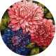 Картина за номерами "Барвистий букет" ©art_selena_ua KHO-R1047 діаметр 39см