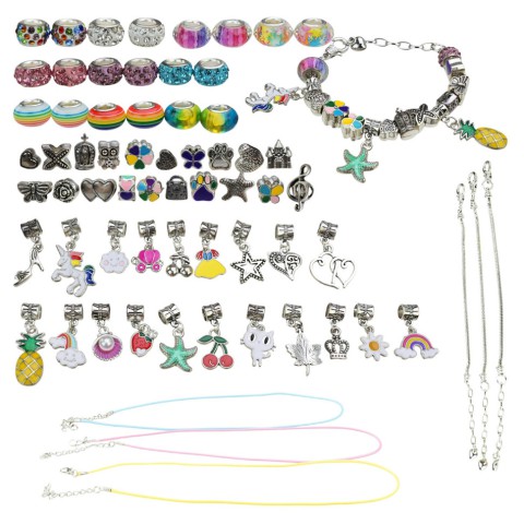 Набір для створення шарм-браслетів "Пандора" B4350(Multicolor) з підвісками
