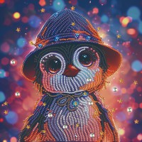 Алмазна мозаїка "Милий пінгвін" BH007 неповна викладка 25х25 см