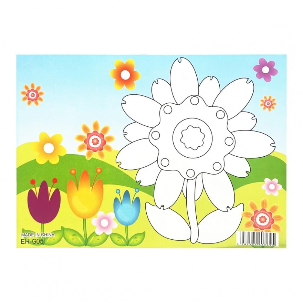 Дитяча мозаїка за номерами "Поле квітів" 13-126-19, 5 кольорів