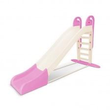 Велика дитяча гірка для катання 014550/22 кремово-рожева, 243 см