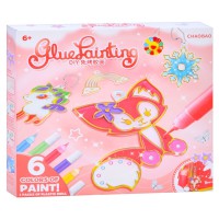 Дитячий набір для творчості "Підвіска-розмальовка" 7600-1-23-21-2123-1 ланцюжок, фарби 6 кольорів