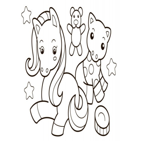 Дитяча водна розмальовка: Іграшки 734011, 8 сторінок