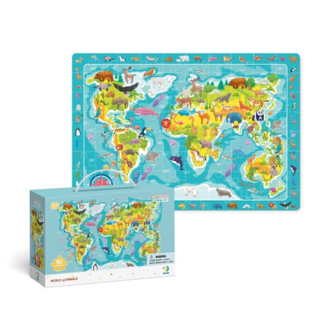 Дитячий пазл Світ тварин DoDo 300133, 80 елементів