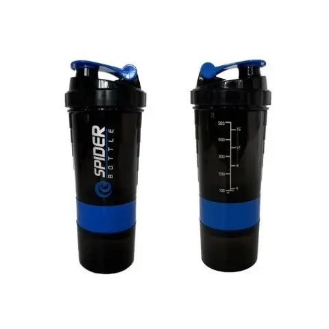 Шейкер спортивний "Spider" EasyFit EF-7200-BE 500 мл, чорно-синій
