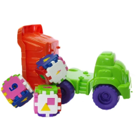 Дитячий ігровий пісочний набір 013585 з розвиваючим кубиком Салатовий з помаранчевим