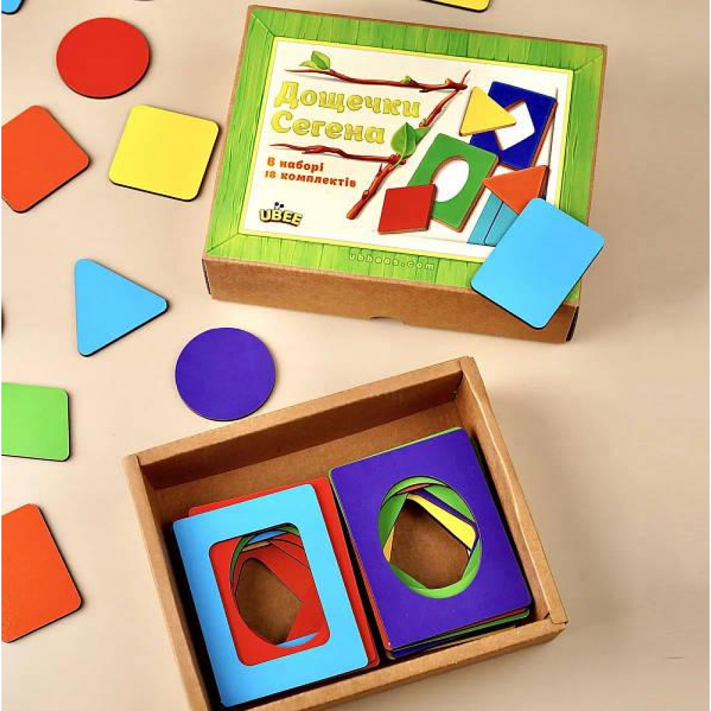 Вкладиші Дошки Сегена "фігури, кольори" (ПСД212) PSD212