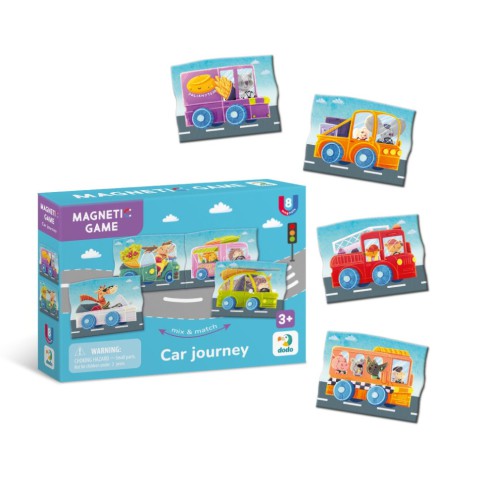 Дитяча магнітна гра "Автомобільна подорож" DoDo Toys 200253, 8 елементів