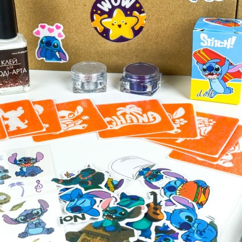 Набір для біо-тату "Wow Box Стіч " від Fresh Tattoo wow-box-stich-3 для 3 дітей