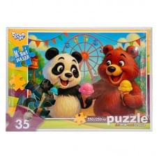 Дитячі м'які пазли "Ведмедики в парку розваг" S35-11-15, 35 елементів