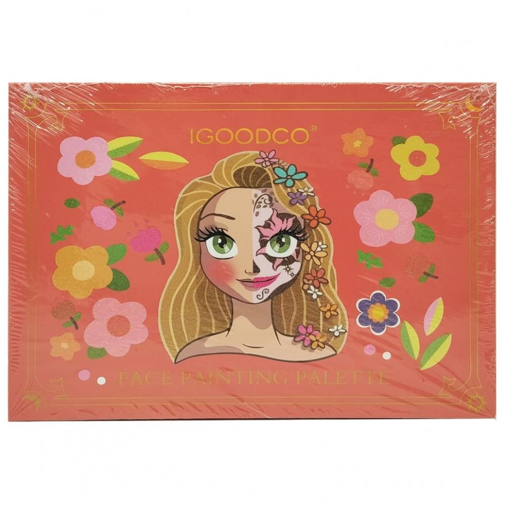 Дитяча косметика аквагрим IG 3002, 15 кольорів, пензлик у наборі