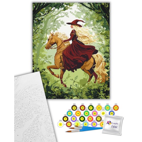Картина за номерами "Чарівна наїздниця" 10158-AC 40х50 см