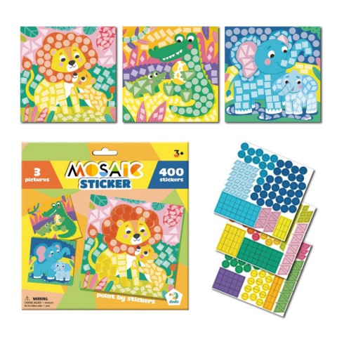 Дитячий набір для творчості мозаїка "Зоопарк" 300896 зі стікерами