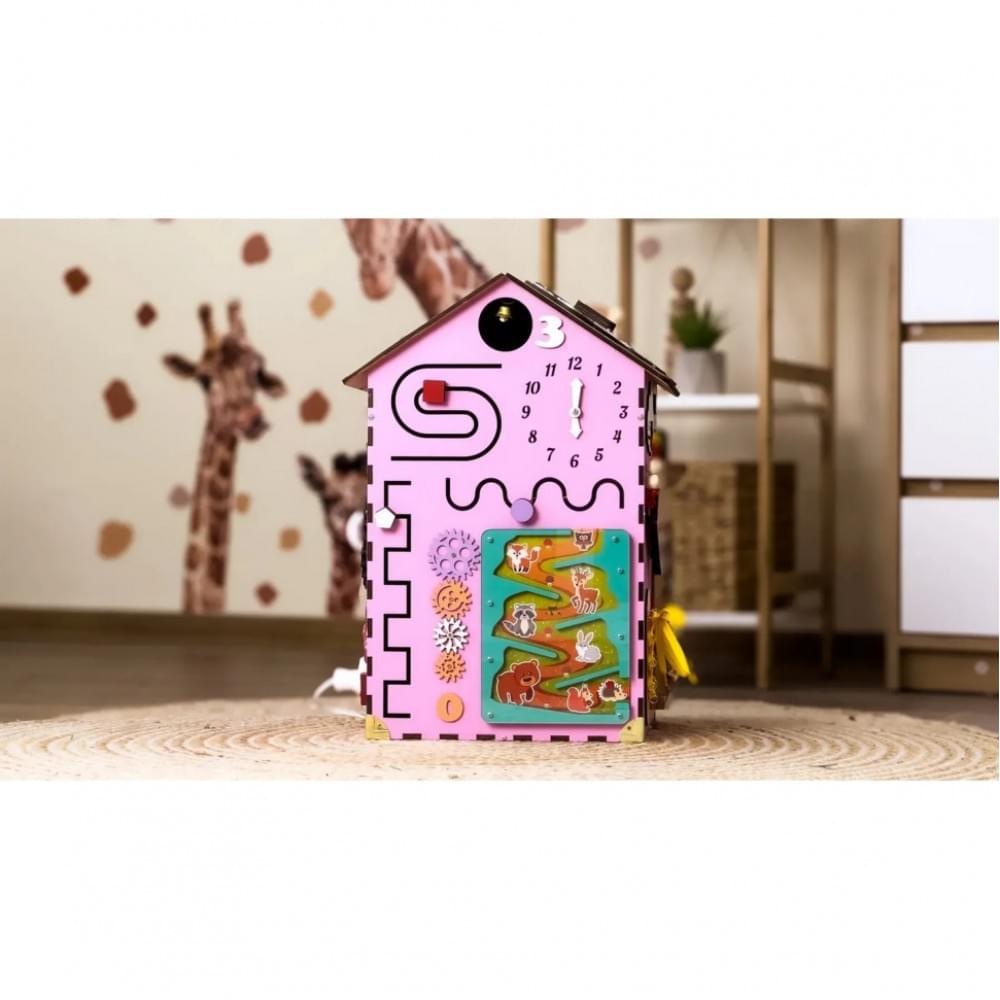 Розвиваюча іграшка Бізікуб "Будинок" TG200111 рожевий, 55х30х30 см