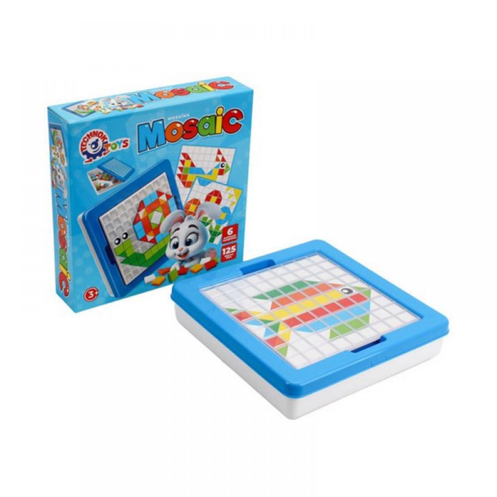 Дитячий розвиваючий набір "Мозаїка" 2215TXK 125 фішок, 6 шаблонів