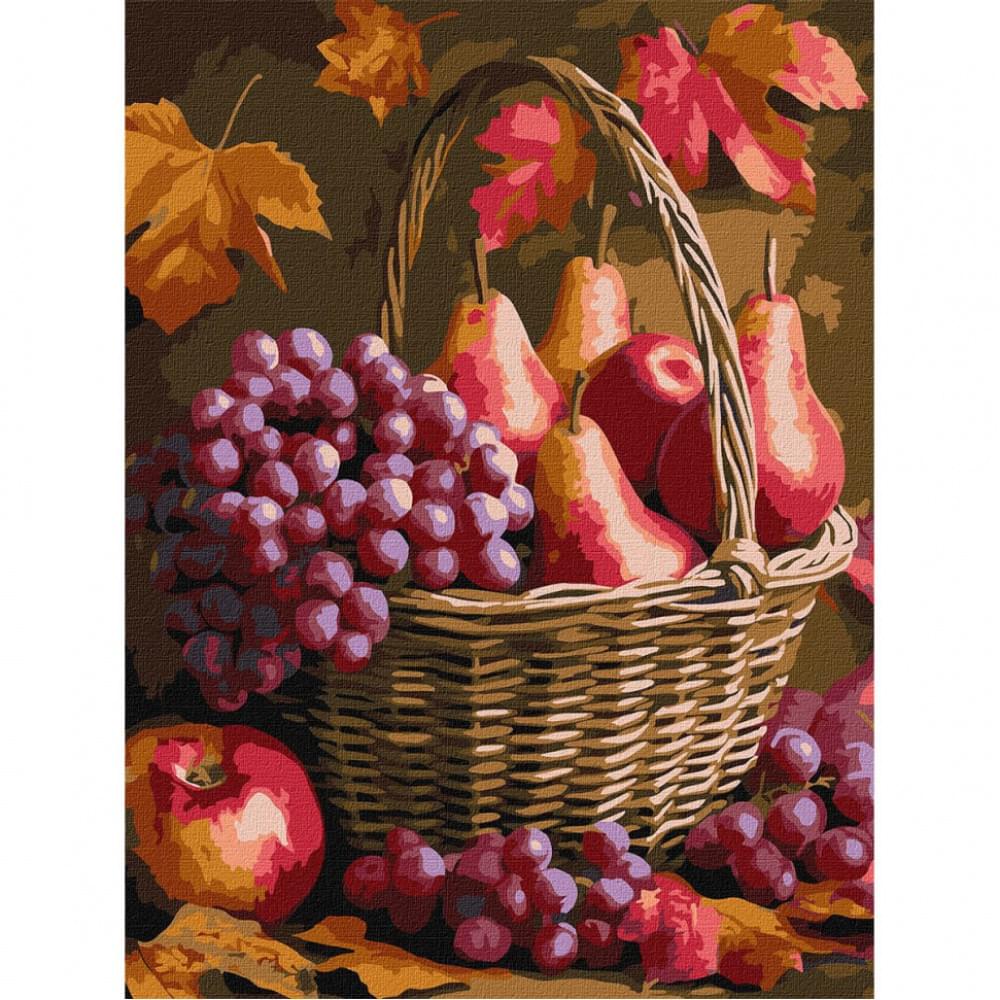 Картина за номерами "Осінні фрукти" Ідейка KHO5725, 30x40 см