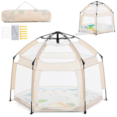 Дитячий манеж MR 1512 Ivory Beige 146×127×110 см