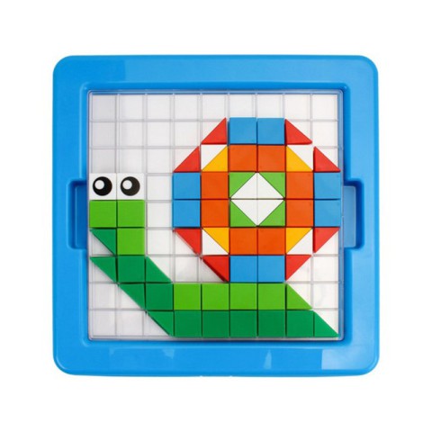 Дитячий розвиваючий набір "Мозаїка" 2215TXK 125 фішок, 6 шаблонів