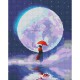 Алмазна мозаїка "Місячне сяйво" Ідейка AMO7146 40х50 см