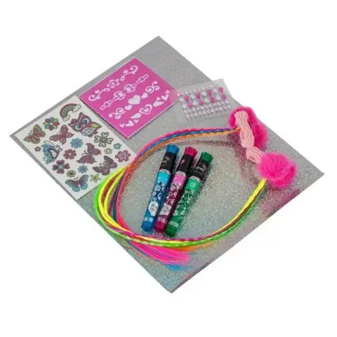 Дитячий набір косметики "Волосся і татуювання" T20728 блискучі татуювання