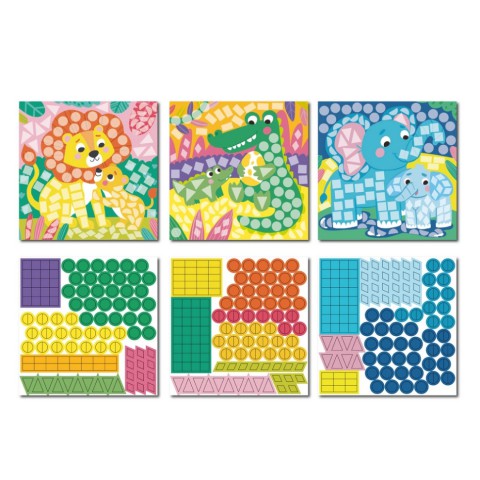 Дитячий набір для творчості мозаїка "Зоопарк" 300896 зі стікерами