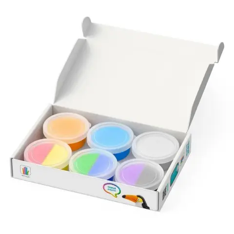 Набір пластиліну "Птахи: Пінгвін, Павлин, Тукан" ЛІПАКА 60026-UA01 самостійно твердіє