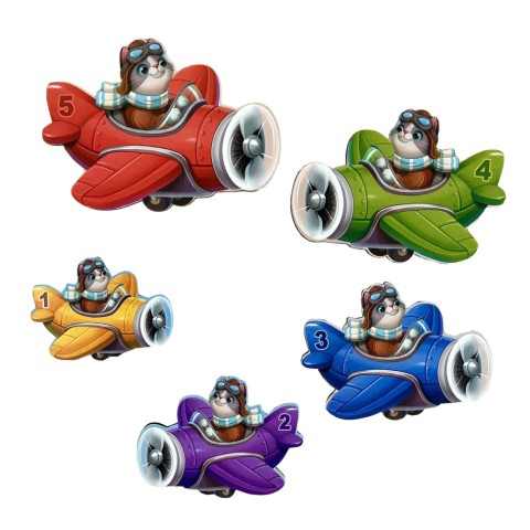 Дерев'яний дитячий сортер "Літаки більше - менше" (ПСД299) PSD299