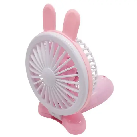 Вентилятор ручний портативний «Зайчик» VNTR-002-3 Рожевий